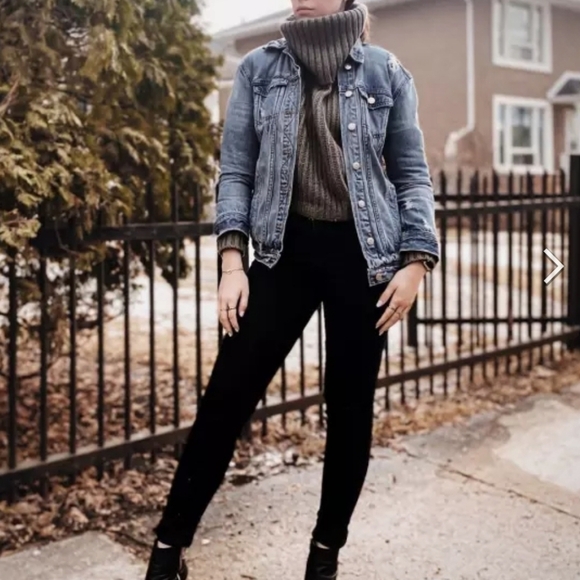 Madewell Women Black 10" High Rise Skinny Frayed Hem Jeans Size 24 - Picture 2 of 15